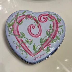 Brighton Heart-Shaped Decorative Tin - Multicolor